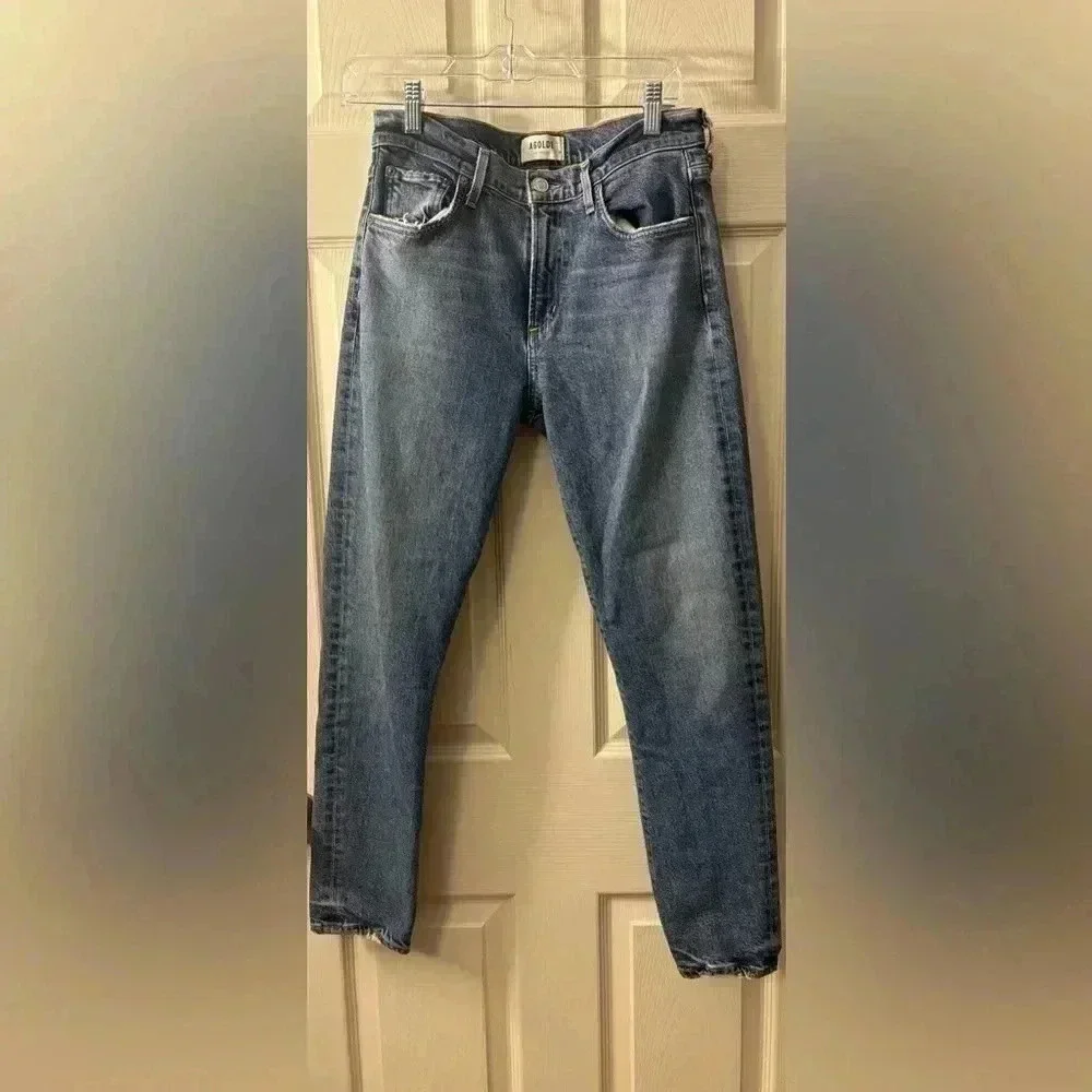 Agolde Toni Mid Rise Straight Jeans - Picture 3 of 9